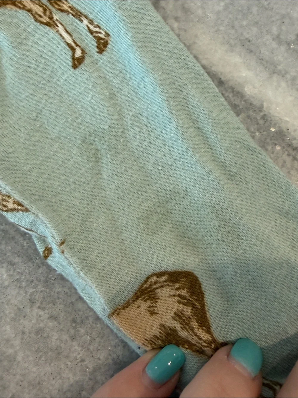 Milkbarn Blue Moose Print Long-Sleeve One-Piece Baby Bodysuit 12-18 Months